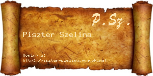 Piszter Szelina névjegykártya